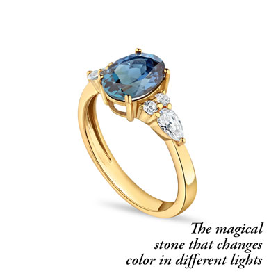 Moonlight Alexandrite Ring